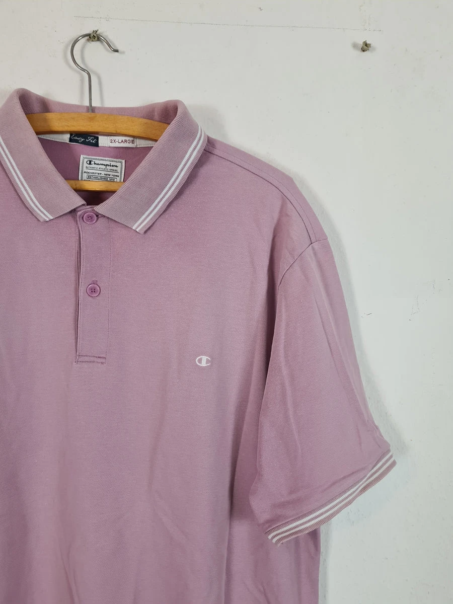 Basic Champion Vintage PoloShirt Rosa 2XL 5 Basic Champion Vintage PoloShirt Rosa 2XL – Bild 3