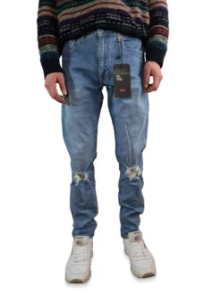 Moderne Levis Jeans Lot 512 Destroyed Neu Mit Etikett Hellblau W32 L34