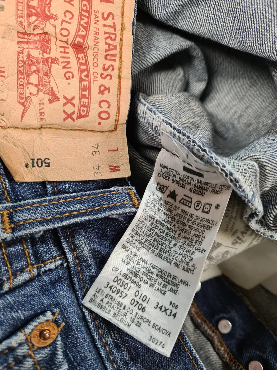 Vintage Levis Jeans 501 Dunkelblau W34 L34 5 Vintage Levis Jeans 501 Dunkelblau W34 L34 – Bild 3