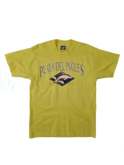 Vintage Screen Stars Shirt Playa Del Ingles Made In Canada Gelb Bedruckt L