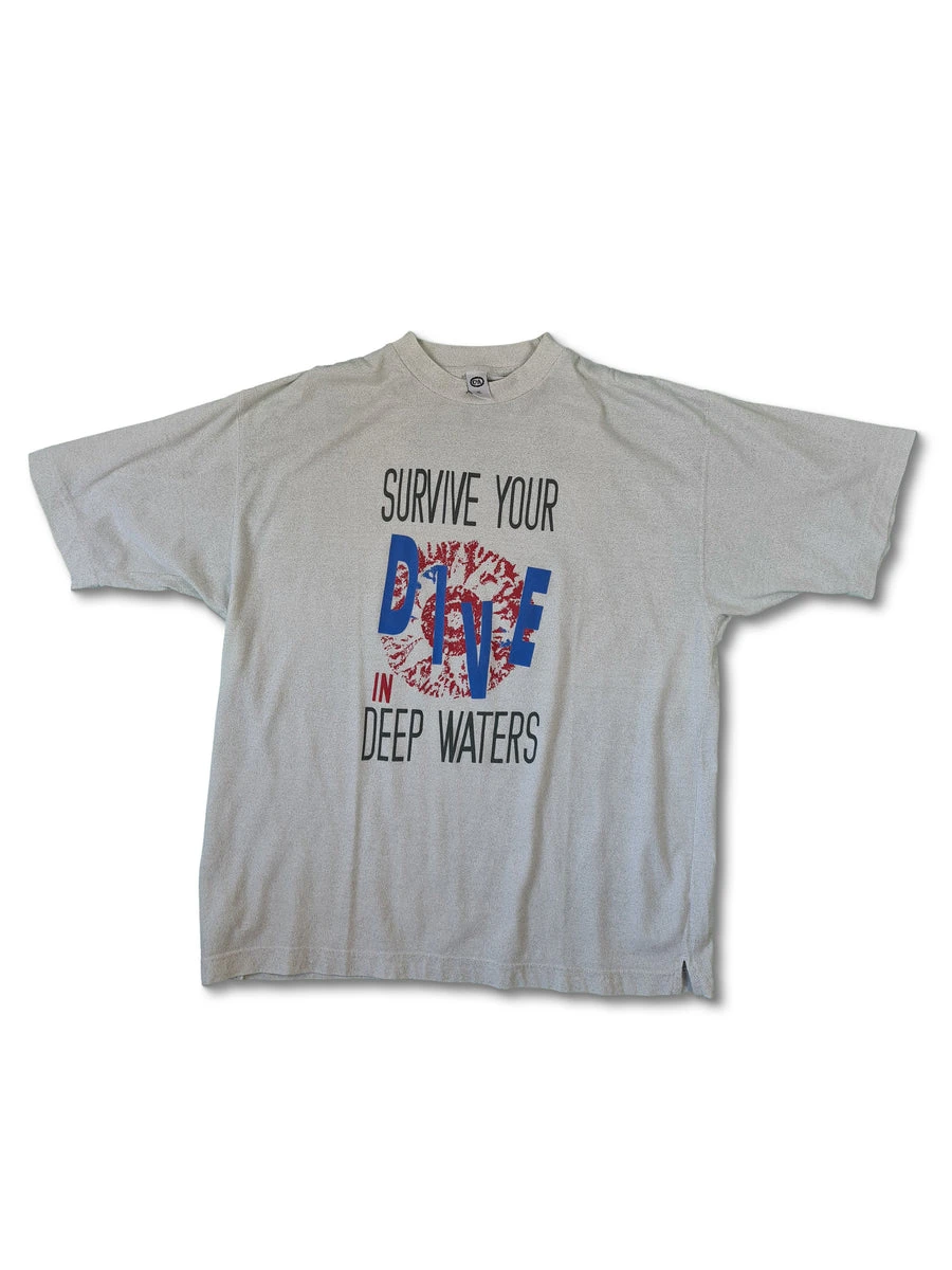 Vintage C&A Shirt Survive Your Dive In Deep Waters XL 3 Vintage C&A Shirt Survive Your Dive In Deep Waters XL