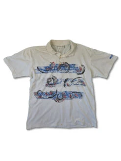 Vintage Adidas Poloshirt Marine Pattern M-L