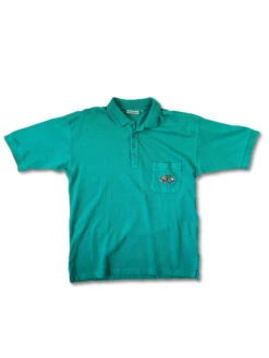 Titelseite 38 Vintage Carlo Colucci Poloshirt Teddy Bestickt M-L