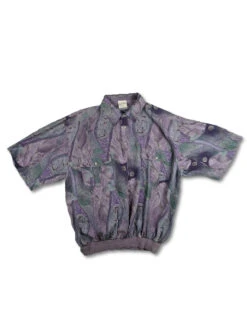 Vintage Angelo Litrico Hemd Kurzarm Seide Abstract Art XL