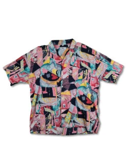 Vintage Cash Hemd Kurzarm Art Abstract XL