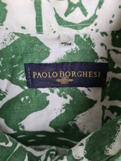 Vintage Paolo Borghesi Hemd Kurzarm Grün Weiß L-XL -Klassisch Geschaft 20220317 215126 1200x1200