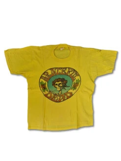 Rare! Vintage Grateful Dead Shirt Skelleton Roses 70s Yellow M