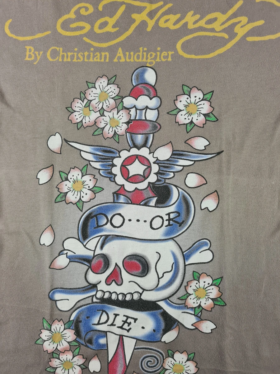 Modernes Ed Hardy Shirt By Christian Audigier " Do Or Die" Braun L 5 Modernes Ed Hardy Shirt By Christian Audigier " Do Or Die" Braun L – Bild 3