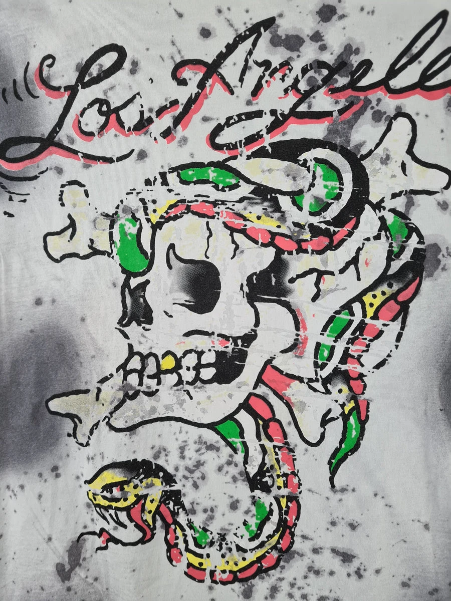 Modernes Ed Hardy Shirt Sprayer Weiß Schwarz XL 5 Modernes Ed Hardy Shirt Sprayer Weiß Schwarz XL – Bild 3