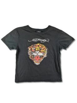 Modernes Ed Hardy Shirt Tiger Schwarz L