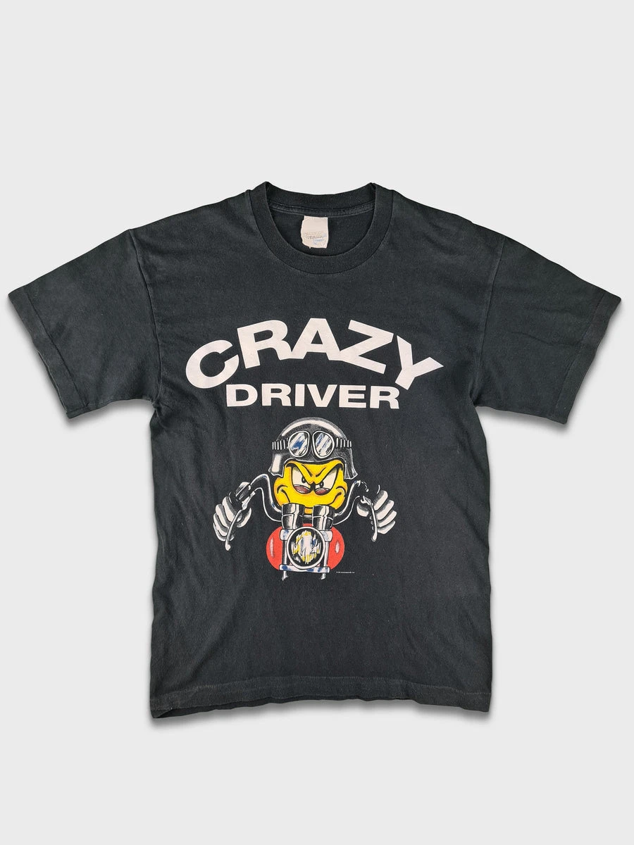 Vintage Screen Stars Shirt Crazy / Ex Driver Single Stitched M-L 3 Vintage Screen Stars Shirt Crazy / Ex Driver Single Stitched M-L