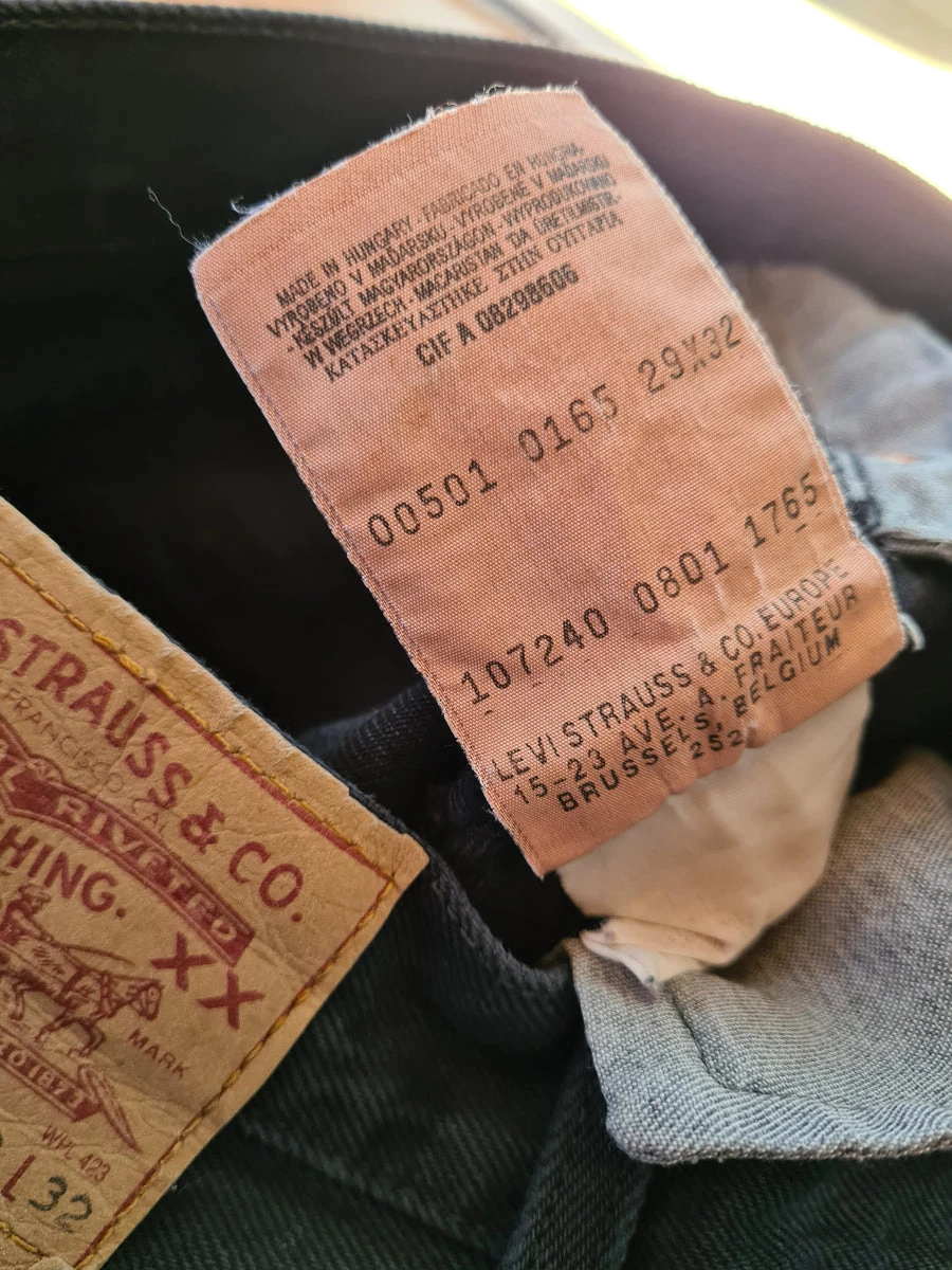 Vintage Levis Jeans 501 Schwarz W29 L32 5 Vintage Levis Jeans 501 Schwarz W29 L32 – Bild 3