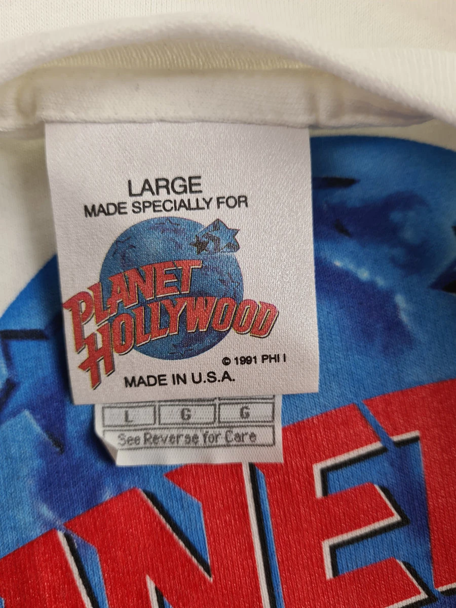 Rare! Vintage Planet Hollywood Shirt 1991 Munich Weiß L 5 Rare! Vintage Planet Hollywood Shirt 1991 Munich Weiß L – Bild 3