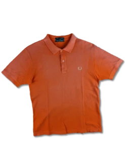 Titelseite 30 Vintage Fred Perry Poloshirt Ausgewaschen Orange (40, 102cm) M-L