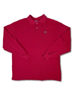 Vintage Lacoste Poloshirt Made In France Basic Rot (6) M-L