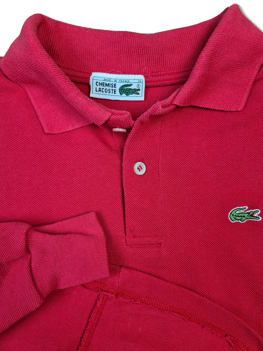 Vintage Lacoste Poloshirt Made In France Basic Rot (6) M-L 4 Vintage Lacoste Poloshirt Made In France Basic Rot (6) M-L – Bild 2