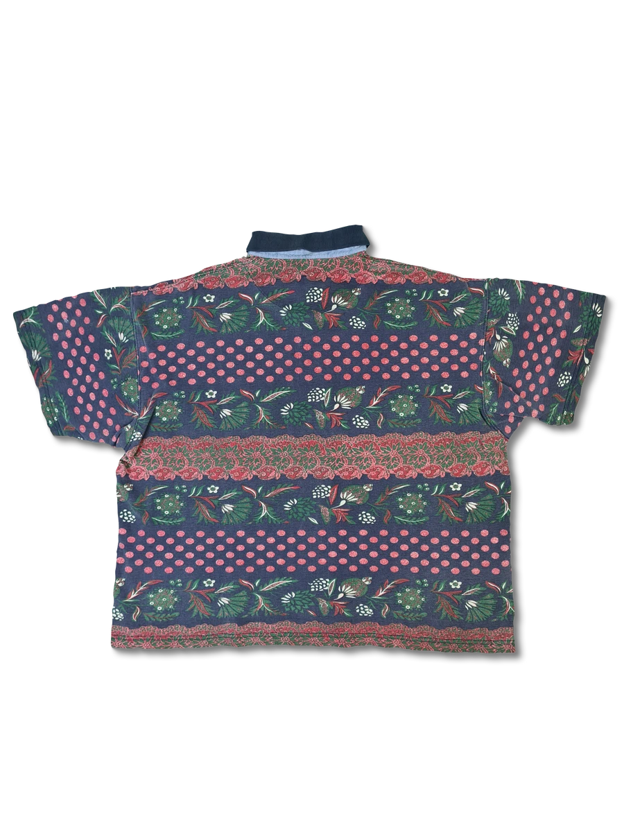 Vintage Claudio Campione Polo-Shirt Floral Nature Pattern Bunt XL 4 Vintage Claudio Campione Polo-Shirt Floral Nature Pattern Bunt XL – Bild 2