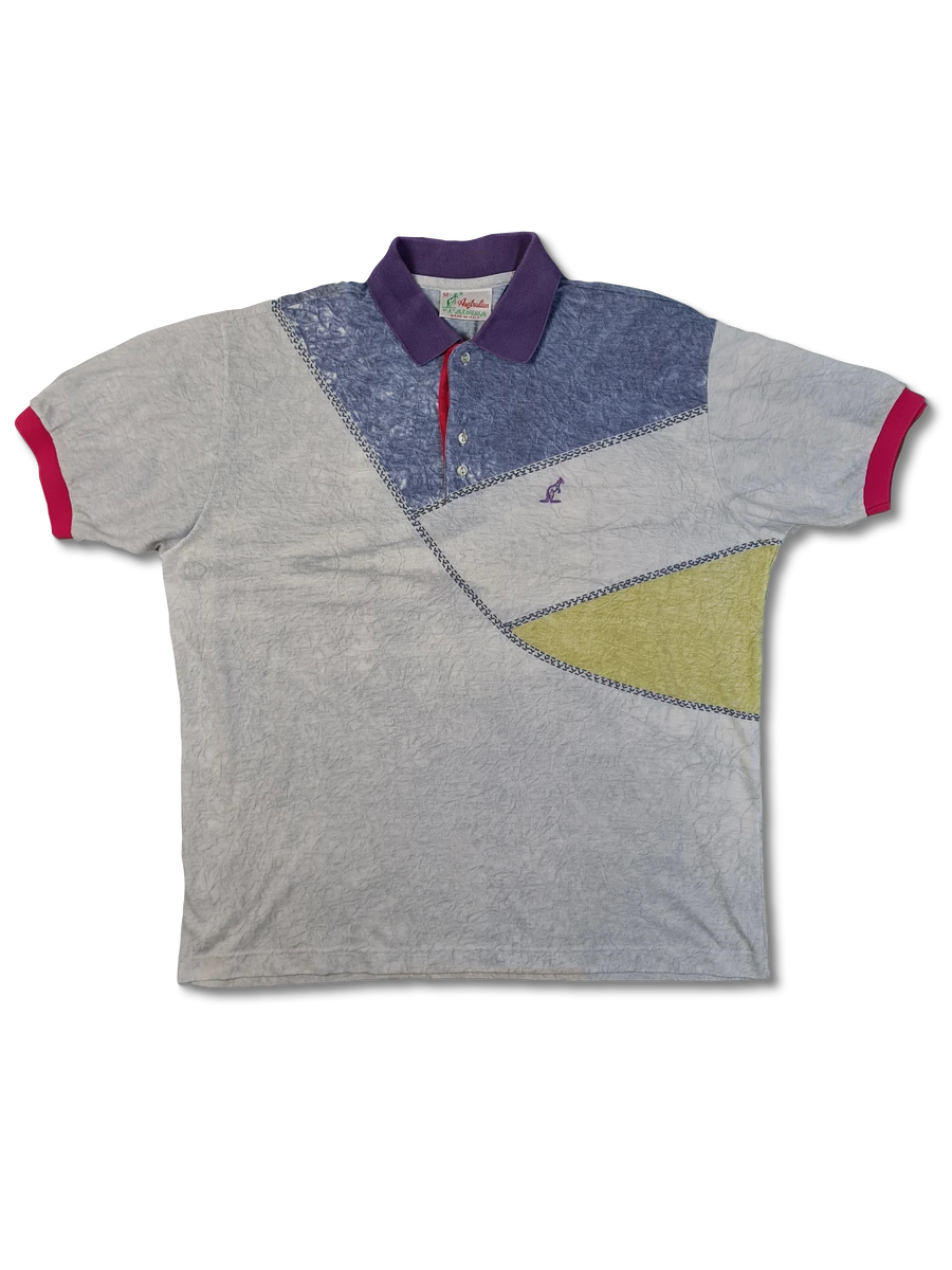 Vintage L'Alpina Polo-Shirt 80s Känguru Made In Italy Bunt (52) XL 3 Vintage L'Alpina Polo-Shirt 80s Känguru Made In Italy Bunt (52) XL