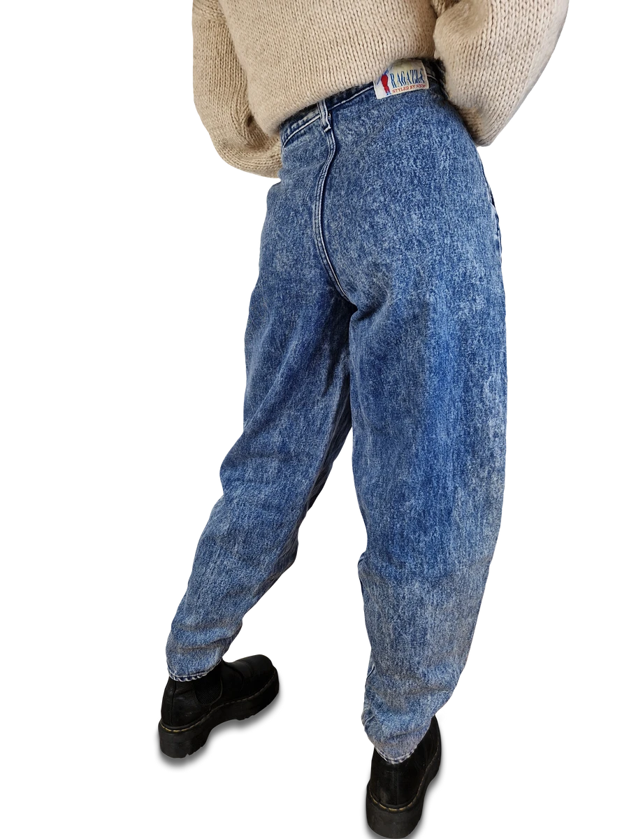 Vintage Ragazza Jeans Fade Out High Waist 80s XS-S 5 Vintage Ragazza Jeans Fade Out High Waist 80s XS-S – Bild 3