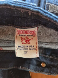 Y2K True Religion Jeans Made In USA Low Waist Skinny Dark Denim 27 -Klassisch Geschaft 20221020 111208 1200x1200