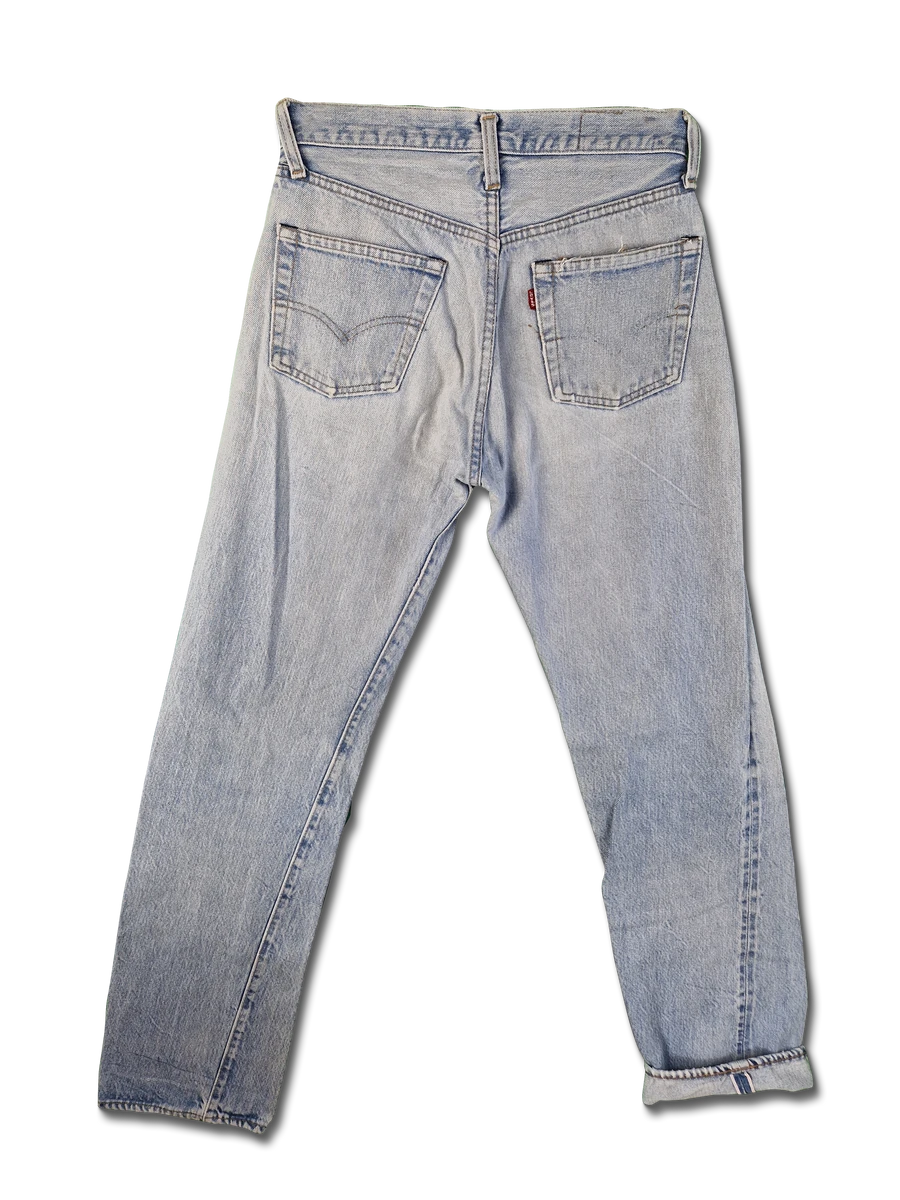 Rare! Vintage Levis Jeans Selvedege 80s Hellblau S-M 4 Rare! Vintage Levis Jeans Selvedege 80s Hellblau S-M – Bild 3