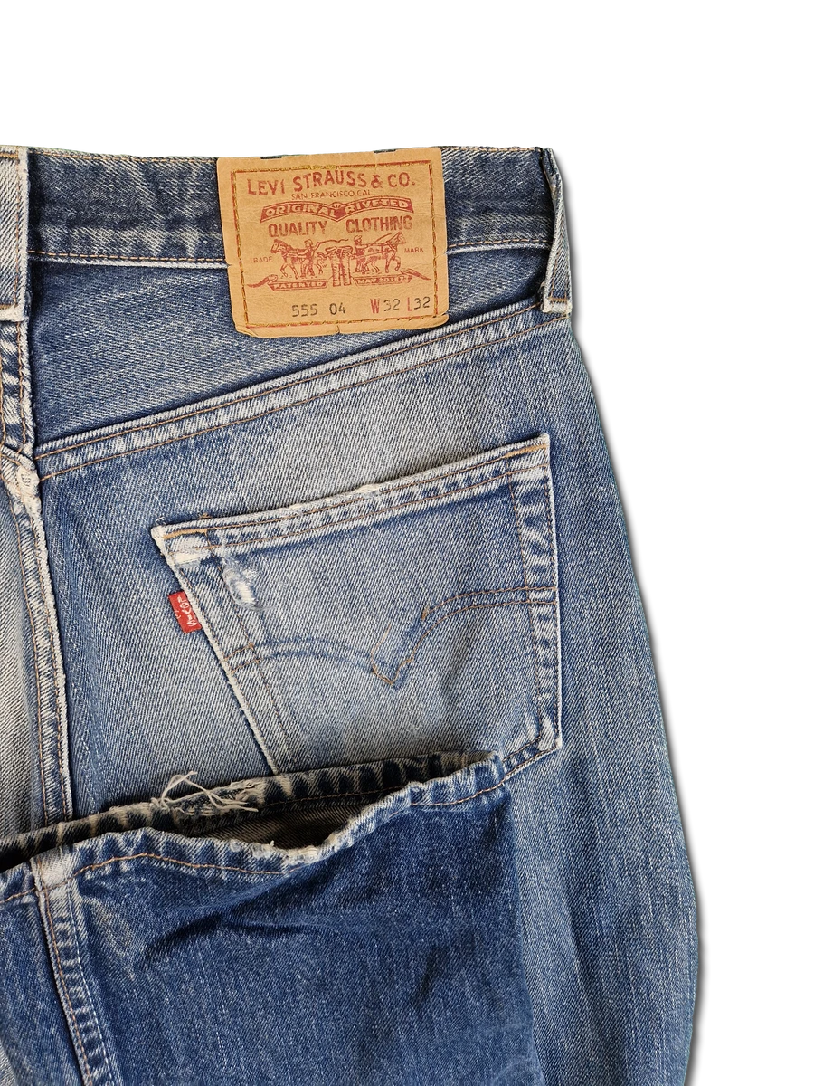 Vintage Levis Jeans 555 04 Blau W32 L32 4 Vintage Levis Jeans 555 04 Blau W32 L32 – Bild 2