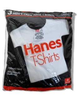 Rare! Vintage Hanes Shirt 1995 Deadstock Blank Single Stitched Made In USA Weiß (42/44) L