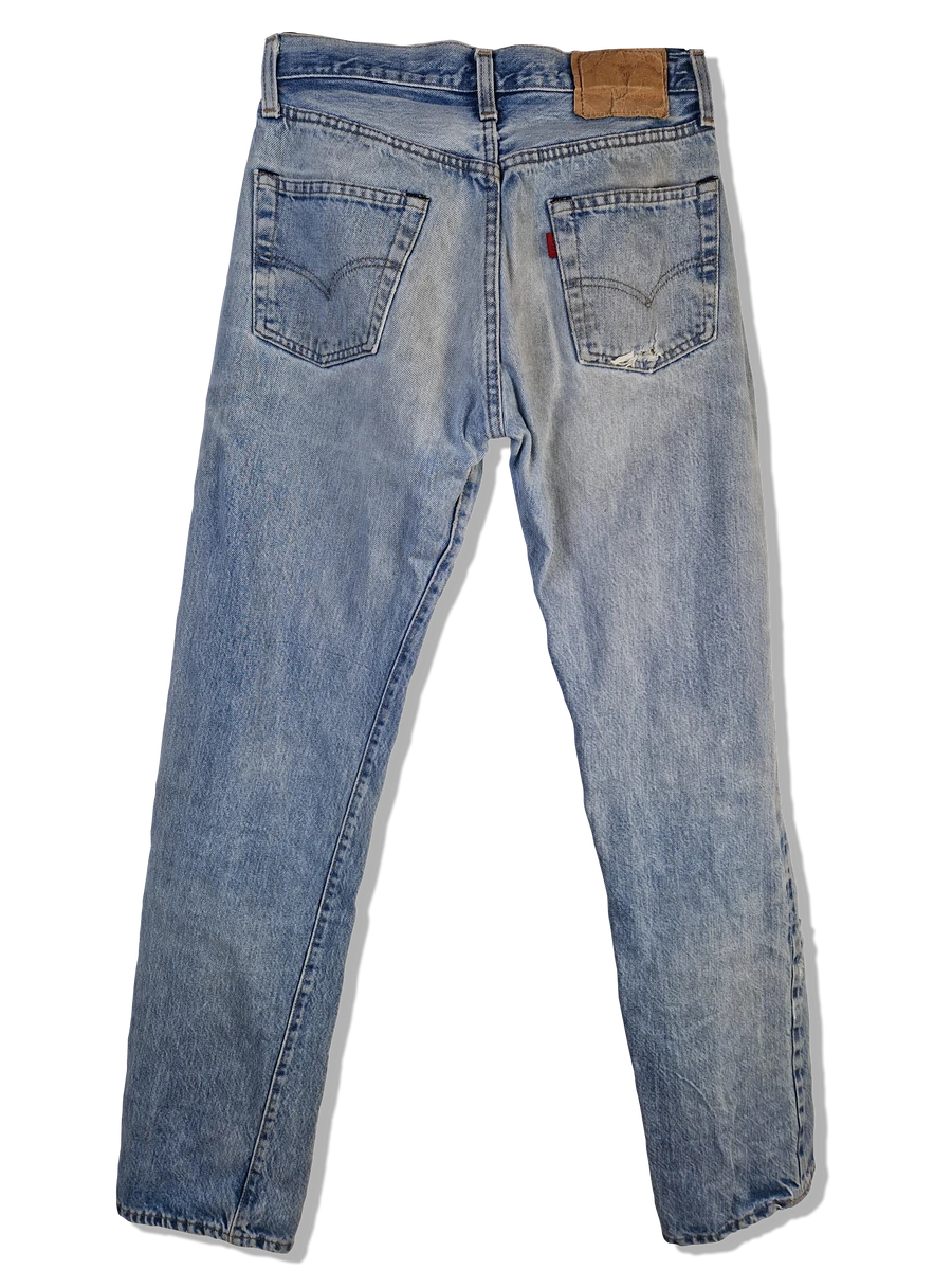 Rare! Vintage Levis Jeans 80s Red Line Selvedge Hellblau S-M 4 Rare! Vintage Levis Jeans 80s Red Line Selvedge Hellblau S-M – Bild 2