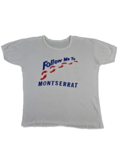 Vintage Tourist Shirt 80s "Follow Me To Montserrat" Karibik Single Stitched Bedruckt Weiß M-L 7 Vintage Tourist Shirt 80s "Follow Me To Montserrat" Karibik Single Stitched Bedruckt Weiß M-L -Klassisch Geschaft 20221224 013257 1200x1200