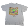 Vintage Tourist Shirt 80s "Island Life Jamaica" Single Stitched Trashed Weiß M-L