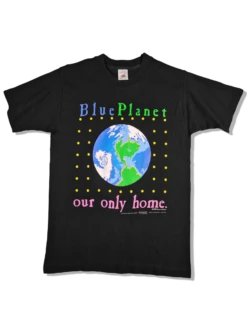 Vintage Fruit Of The Loom Shirt 1990 Robert Kitchen Blue Planet Made In Canada Schwarz M