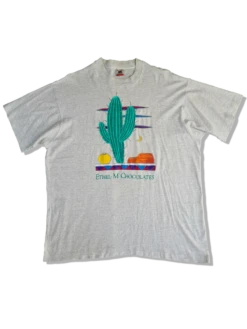 Vintage Fruit Of The Loom Shirt Ethel M Chocolates Made In USA Heather Grey XXL