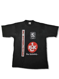 Vintage 1. FC Köln Shirt Fußball "Eine Verbindung Für Immer" Bedruckt Schwarz XL